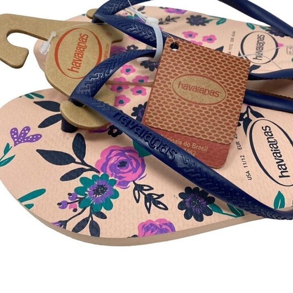 Havaianas Slim Romantic Floral Flip Flop (Women) 11/12M Ballet Rose - Picture 5 of 5